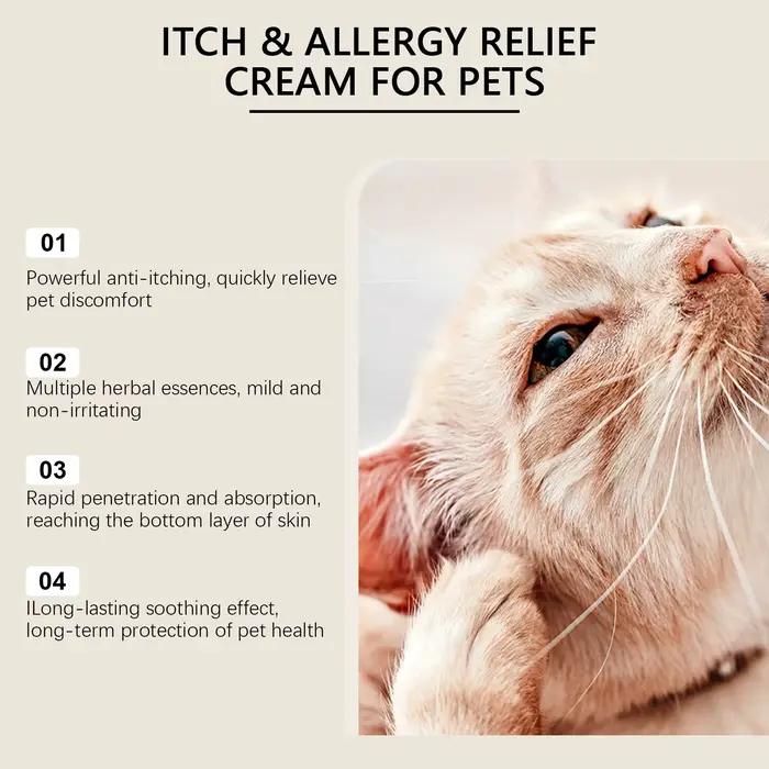 YEGBONG 100g crème de soin de la peau des animaux de compagnie hypoallergénique soulagement apaisant formule de réparation douce pour chien et chat avec irritation sensible