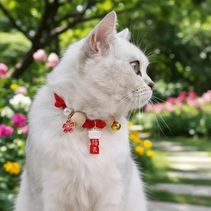 Collier anti-puces réglable pour chat