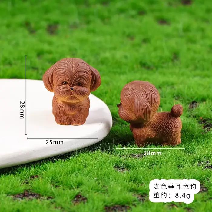 Mini figurine de chien mignon en résine
