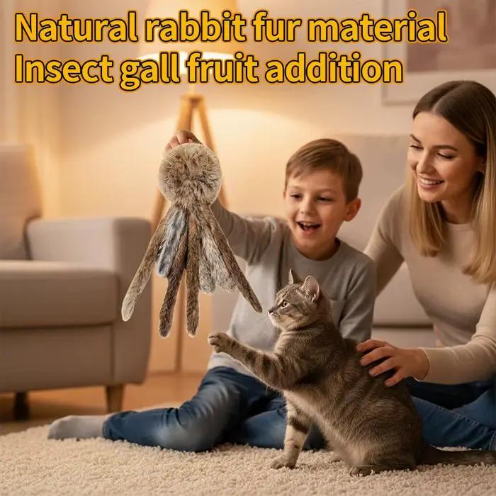 Jouets interactifs pour animaux de compagnie en fausse fourrure de lapin pour chats et chiens