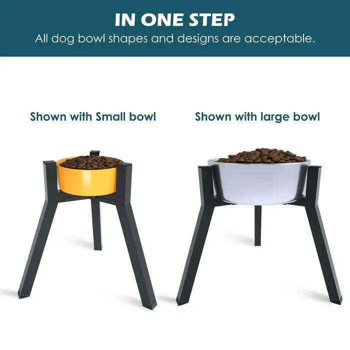 Support de bol surélevé en métal à largeur réglable pour chiens Extra Large