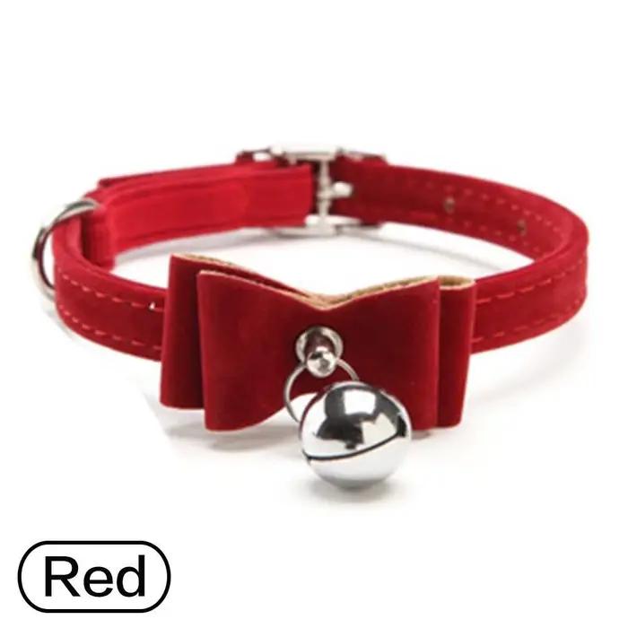 Collier pour animaux de compagnie chaton mignon velours nœud papillon sécurité élastique réglable noeud