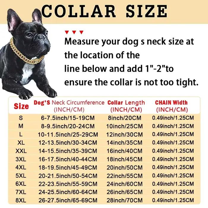 Collier cubain en diamant pour chien