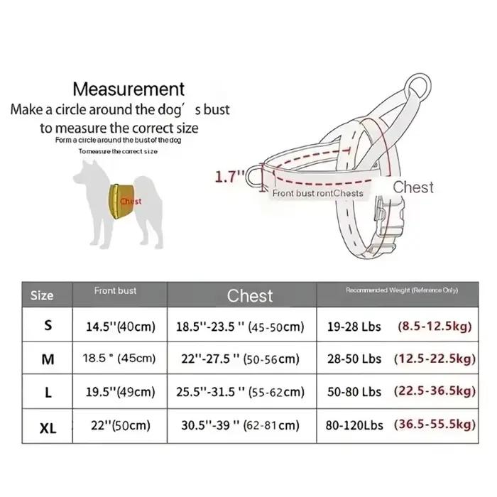 Harnais tactique anti-traction pour chien