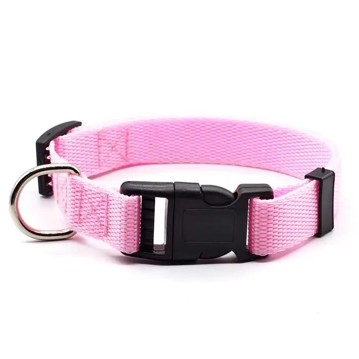 Collier de chien réglable en nylon avec clip