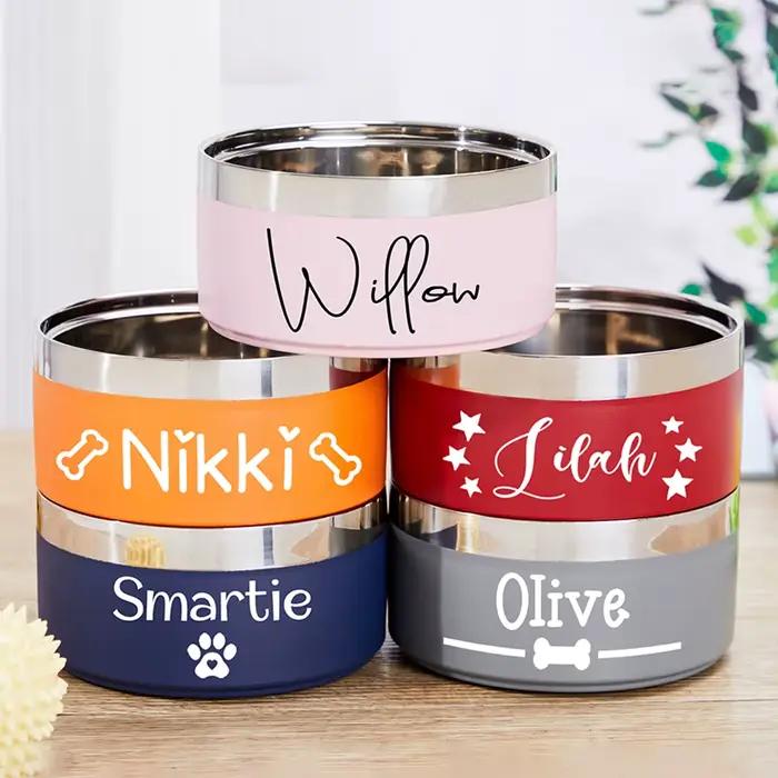 Bol pour animaux de compagnie personnalisé avec nom