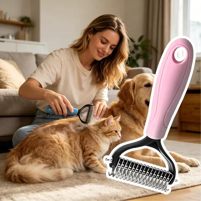 Brosse à double face pour chien