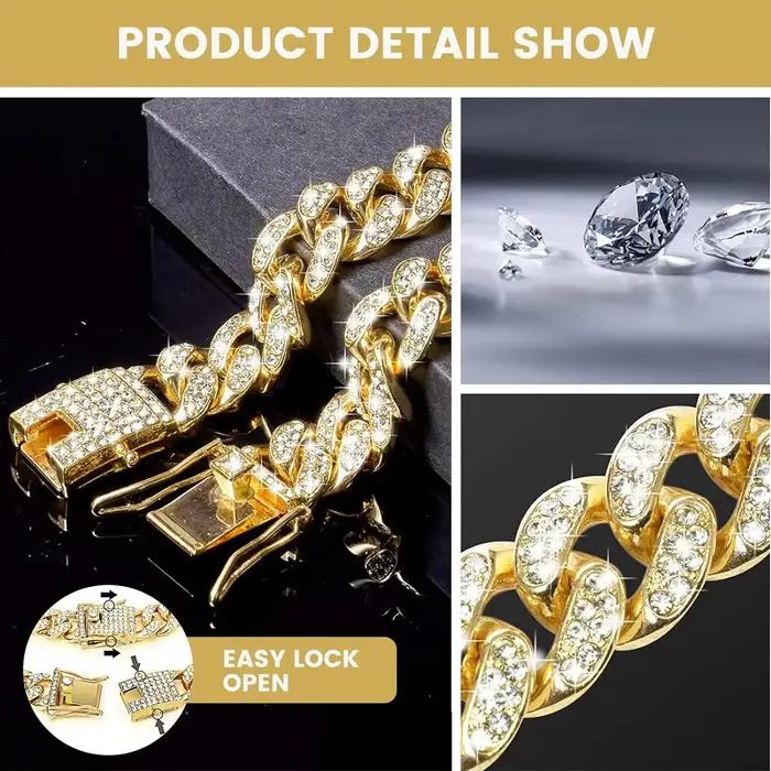 Collier cubain en diamant pour chien