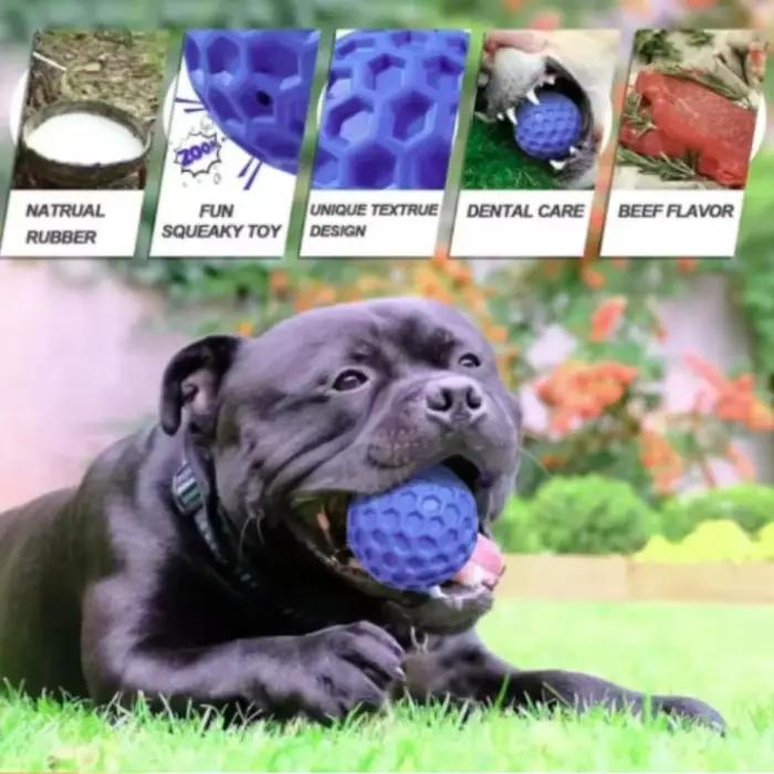 Balle en caoutchouc interactive indestructible pour chien