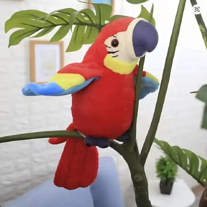Jouet en peluche perroquet parlant