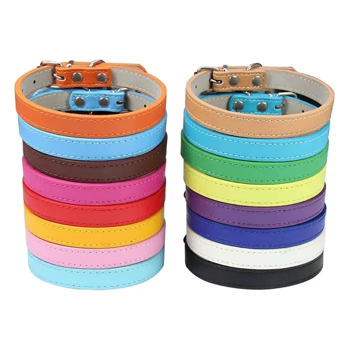 Collier en cuir souple solide pour chien