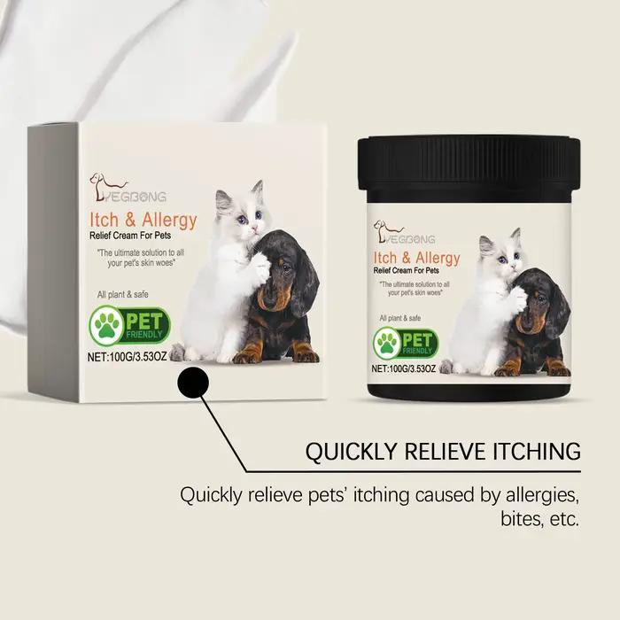 YEGBONG 100g crème de soin de la peau des animaux de compagnie hypoallergénique soulagement apaisant formule de réparation douce pour chien et chat avec irritation sensible