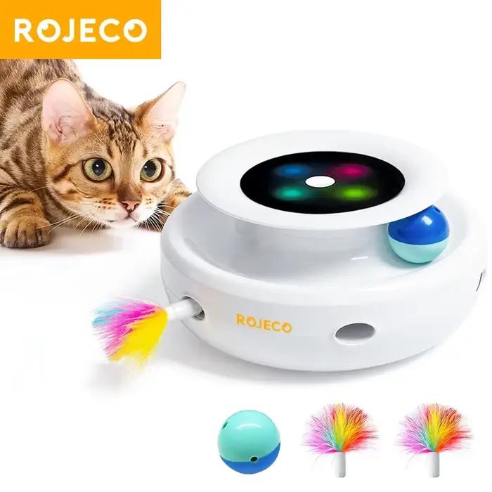 ROJECO Jouets Intelligents 2 en 1 pour Chat et Chien