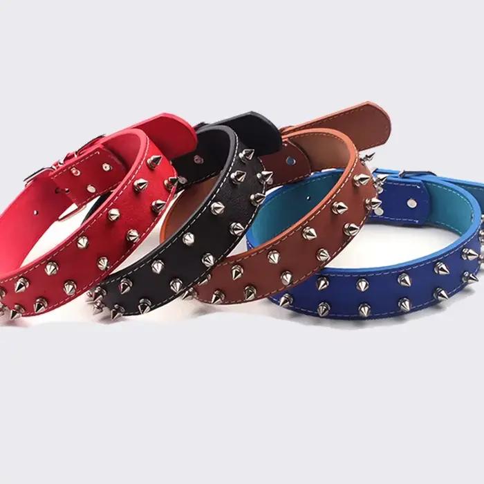 Collier pour chien en cuir PU