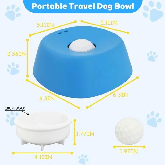 Bols à lécher pour chien anti-glissement en forme de boule