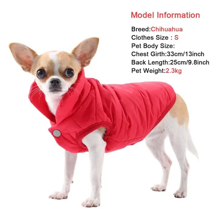 Imperméable à l'eau Chien Manteau D'hiver Polaire Vêtements Pour Petits Chiens Chats Épais Chiot Veste Pour Animaux De Compagnie Gilet Chihuahua Yorkshire Costume Salopette