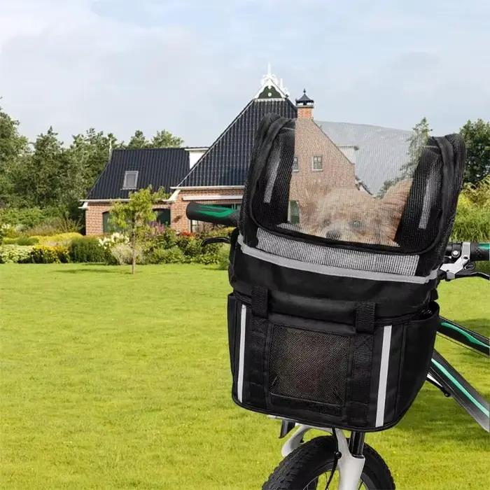 Housse de panier de vélo sécurisée pour animaux