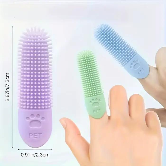Brosse à dents pour chien en silicone souple 360 °
