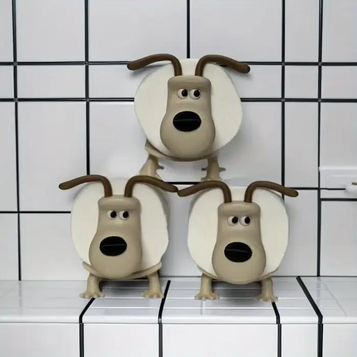 Support de toilette pour chiot, décoration d'intérieur, accessoire de salle de bain, rangement adapté aux toilettes, aux salles de bain, aux cuisines, aux salons, cadeau unique