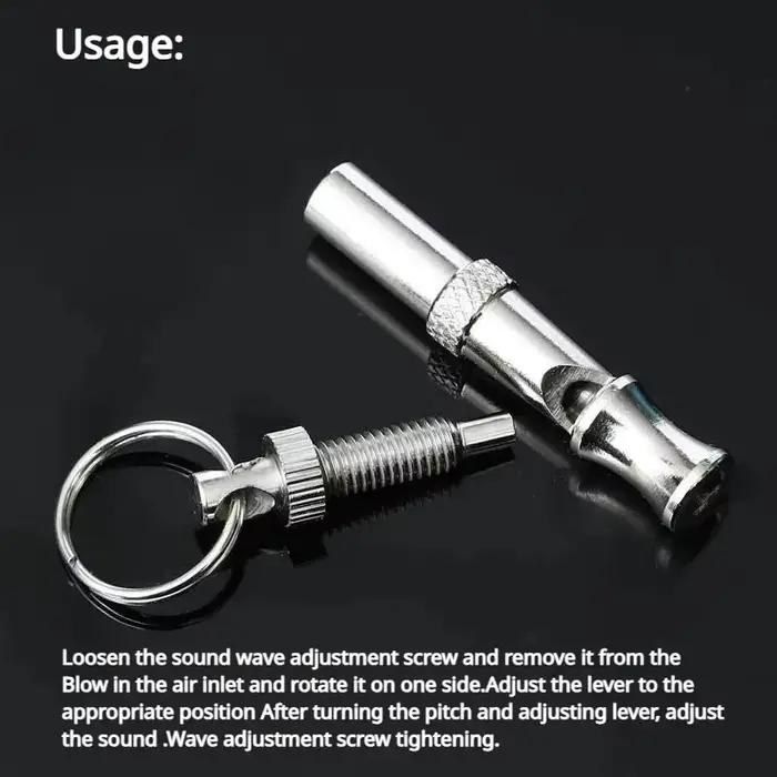Le sifflet ultrasonique pour chien produit un son à haute fréquence pour la formation professionnelle des chiens
