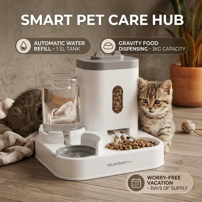Distributeur automatique de nourriture pour chat et chien