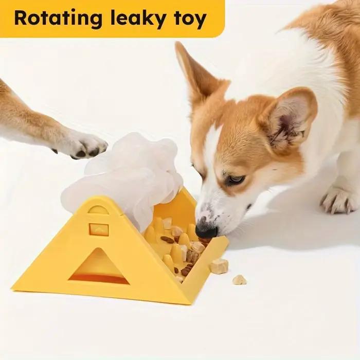 Jouet interactif distributeur de nourriture pour chien – Mangeoire puzzle avec conception anti-fuite