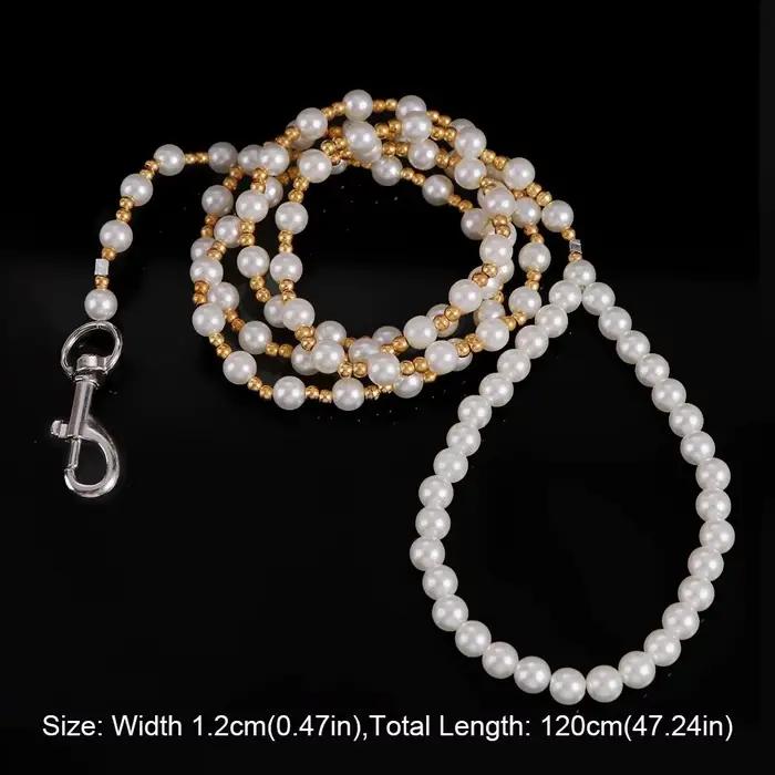 Laisse pour chien 120 cm avec perles imitation