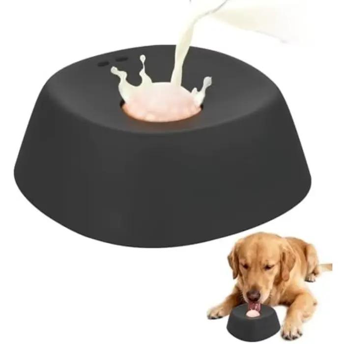 Bol à lécher pour chien anti-glissement en forme de boule