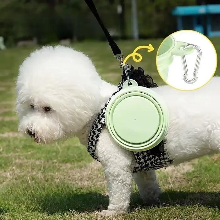 Bol pliable en silicone pour animaux de compagnie