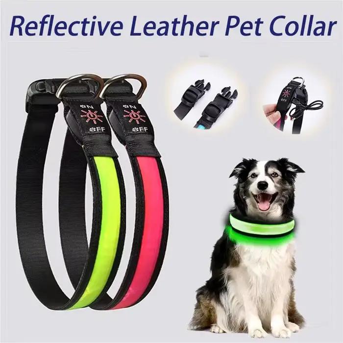 Chien LED ​ ​ Collier réglable USB Rechargeable