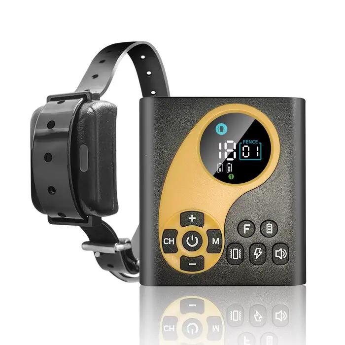 Système de clôture pour chien sans fil 2 en 1 et collier d'entraînement
