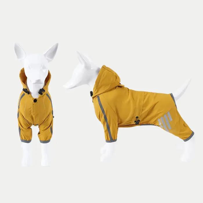 Imperméable en PU pour animaux de compagnie avec capuche