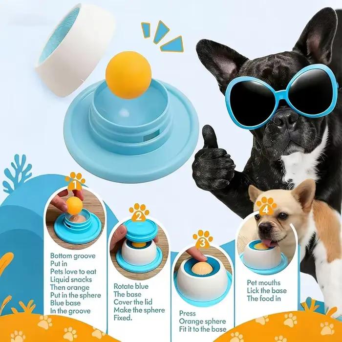 Jouet interactif pour animaux de compagnie : bol de distribution lente pour friandises