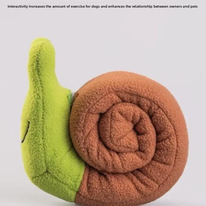 Nouveau chien en forme d'escargot nourriture cachette poupée doux amusant renifler Snack recherche tapis vert interactif