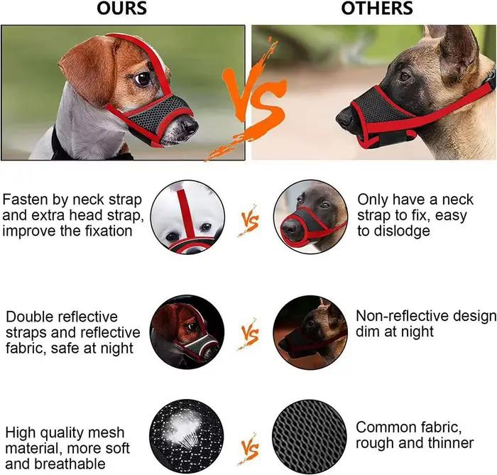 Muselière pour chien, maille respirante et potable