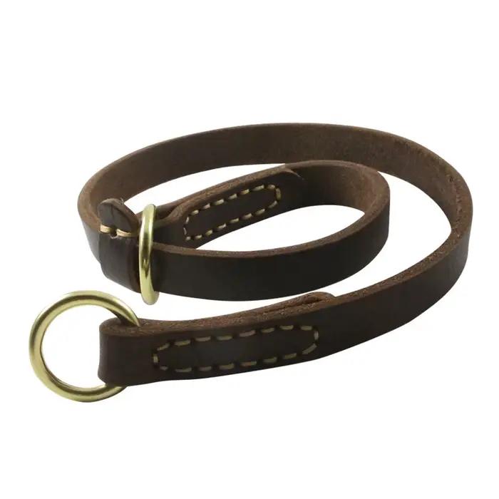 Collier pour chien de grande taille en cuir véritable