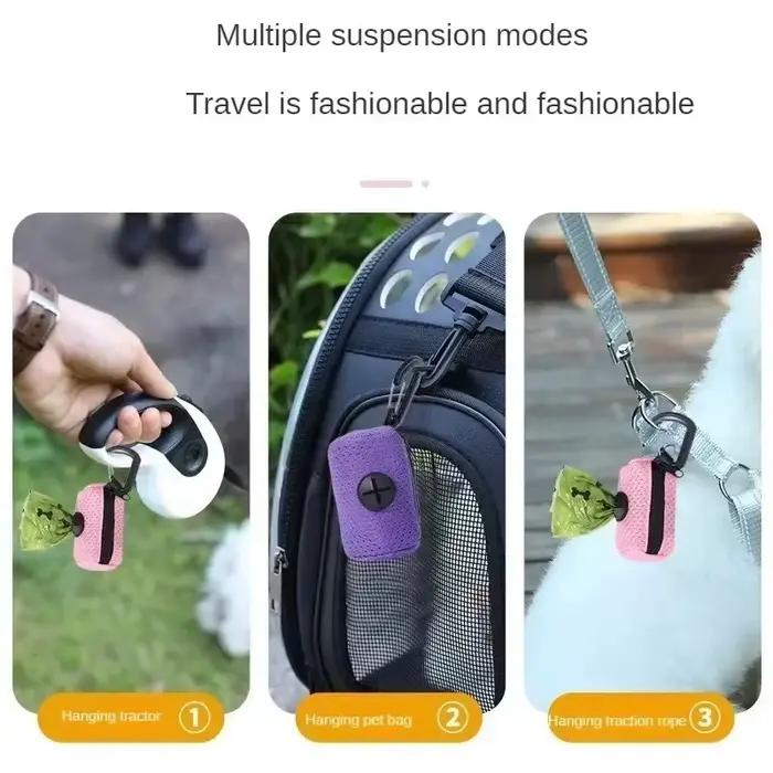 Distributeur de sacs à déjections canines suspendable