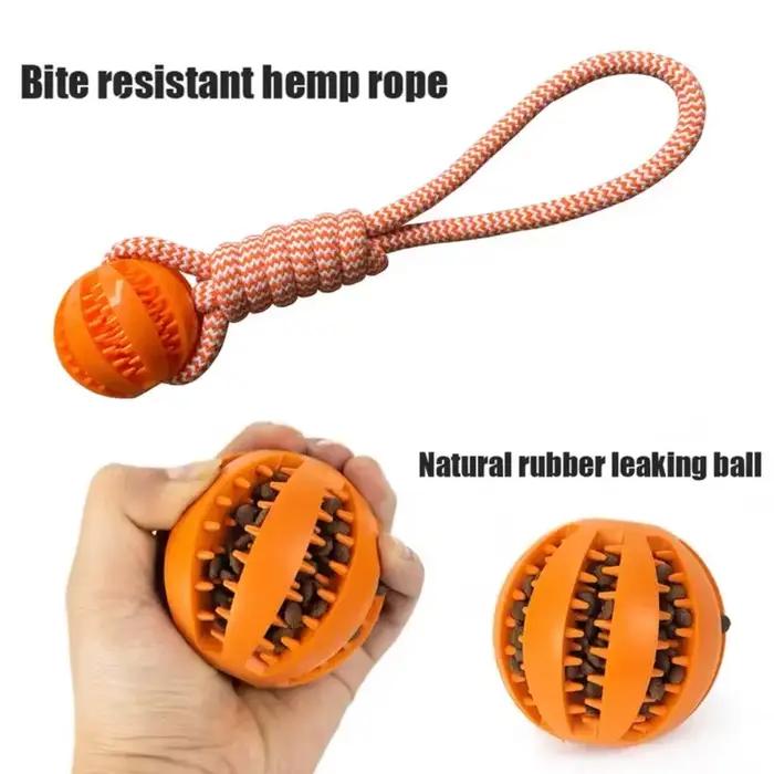 2 pièces de balles à friandises en corde pour chien | Conception portable