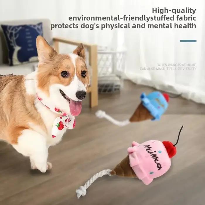 Jouet mignon en forme de crème glacée pour chiot