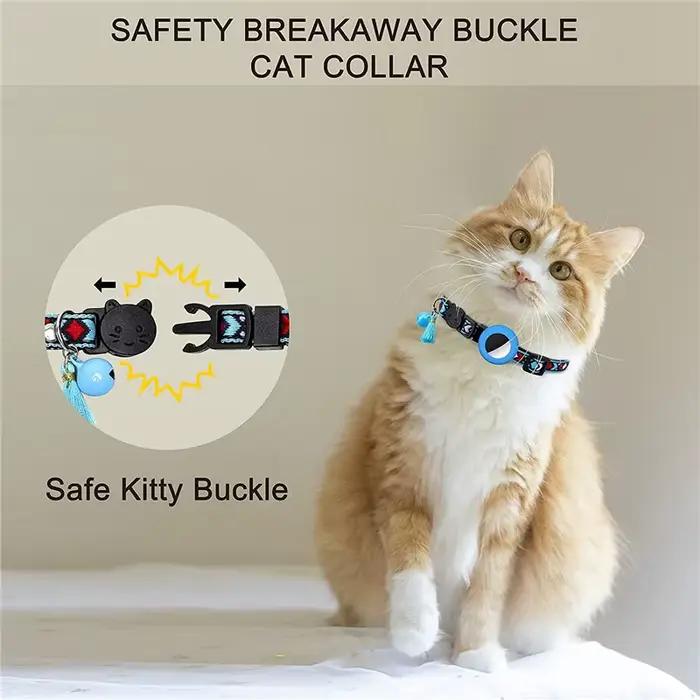 Collier pour chat détachable avec support GPS