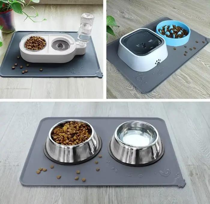 Tapis de nourriture pour chien et chat