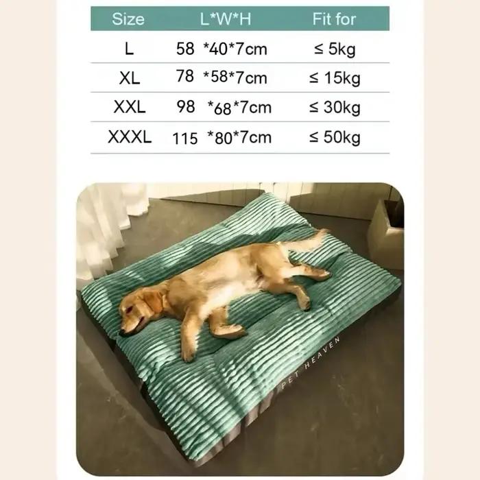 Lit pour chien chenil lavable quatre saisons grand canapé pour animaux de compagnie Plus velours côtelé épais coussin de sommeil profond tapis pour chiots pour chiens de petite à grande taille