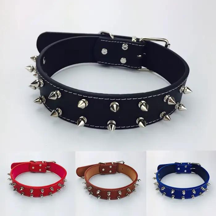 Collier en cuir pour chien et chat
