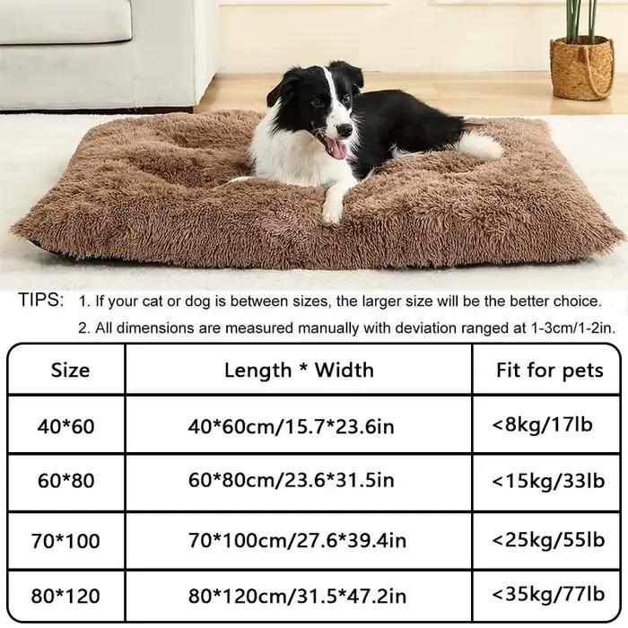 Lits doux pour chiens, maison en peluche longue et douce