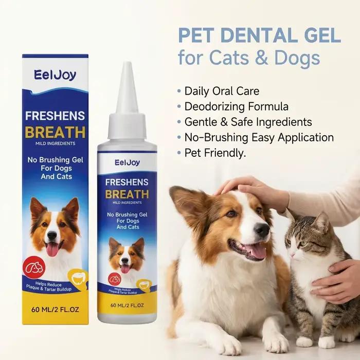 EELJOY Gel de Soin Dentaire pour Animaux Réduit la Plaque et le Tartare