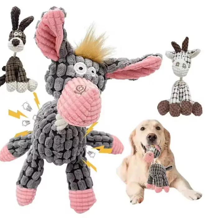 Nouveaux jouets à mâcher couineurs en peluche pour chiots