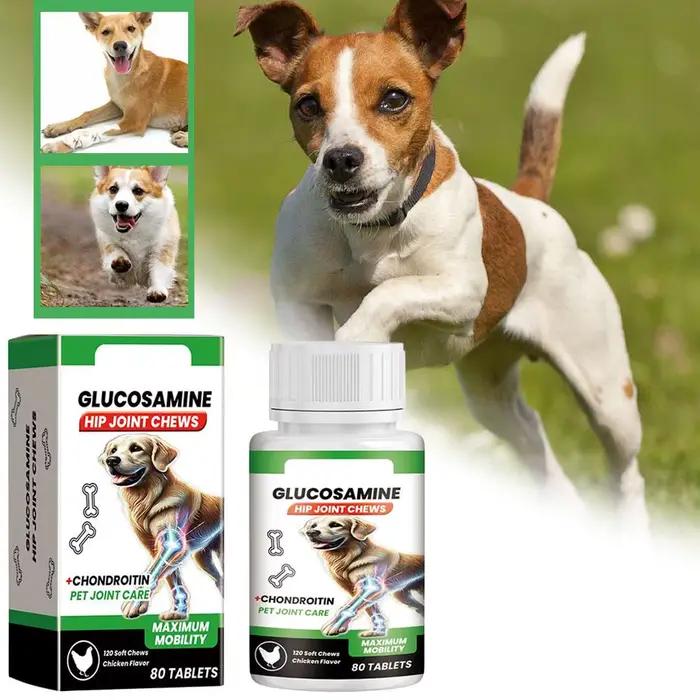 80 comprimés naturels pour le soin des articulations des chiens