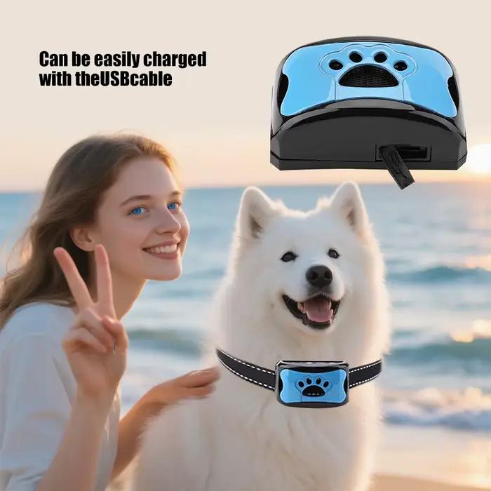 Collier anti-aboiement intelligent à ultrasons électrique avec vibration