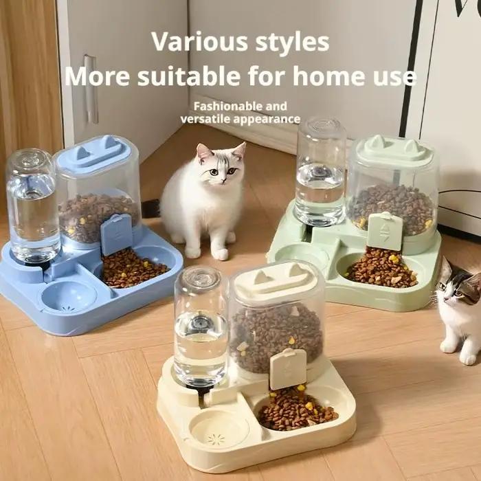 Distributeur automatique d'eau et de nourriture pour chiens et chats