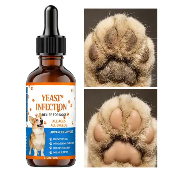 Gouttes naturelles anti-démangeaisons pour chiens 60 ml – Soin apaisant pour peaux irritées et sèches – Soins